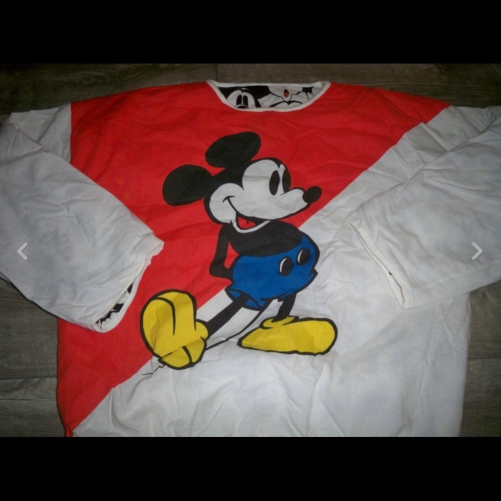 Vtg Mickey Mouse Face Pullover Sweatshirt Large - Picture 5 of 9